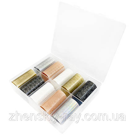 Набір фольги для дизайну нігтів 10 шт., фото 2
