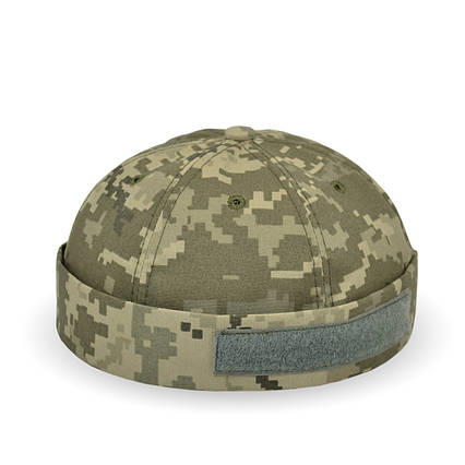 Кепка докера ЗСУ піксель з липучкою, кепка без козирка тактична, Docker cap армійська камуфляжна, докерка