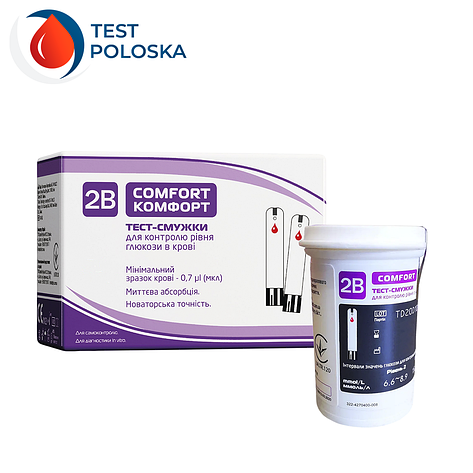 Тест-смужки Тубі Комфорт (2B Comfort) 25 штук, фото 1