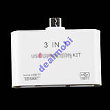 Mikro USB OTG Картрідер Card Reader SD, MMC, TF, фото 3