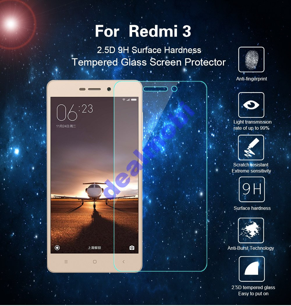 Захисне броні скло для Xiaomi Redmi 3 2.5 D 9H