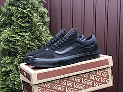 Підліткові кеди / кросівки для хлопчиків Vans Old Skool, текстильні кеди на хлопчика, кеди Ванс для хлопців