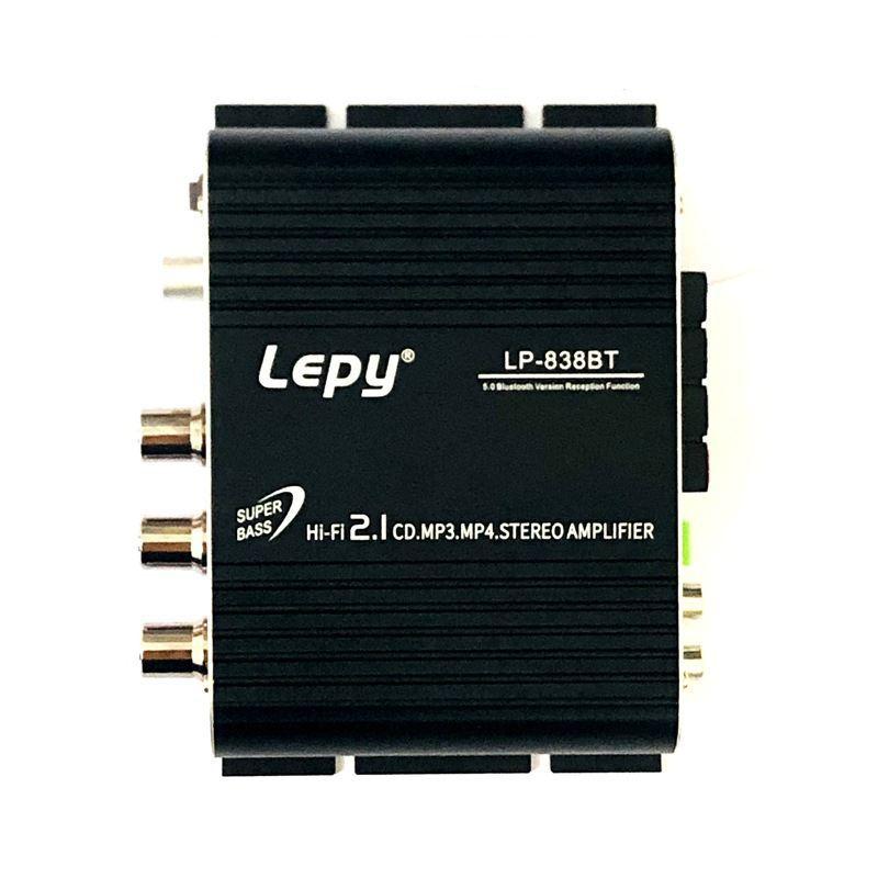 Підсилювач потужності Lepy LP-838BT HI-FI 2.1 c bluetooth, 15Вт x 2 + 20Вт RMS, 12В-14В