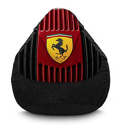 Крісло мішок «Ferrari Logo Black» Флок