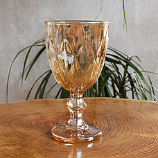 Келихи для вина з кольорового скла 6 шт Glassware 260 мл Золото, фото 6
