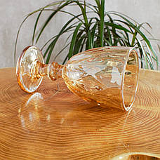 Келихи для вина з кольорового скла 6 шт Glassware 260 мл Золото, фото 4