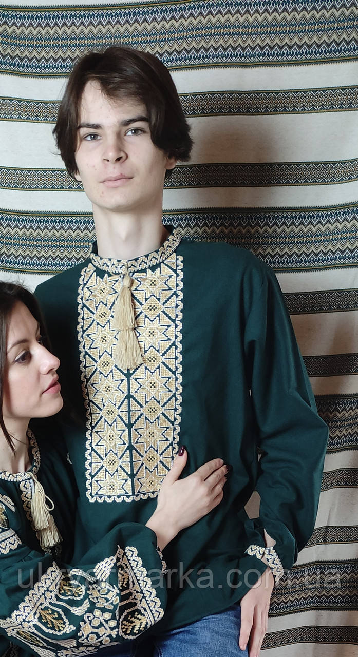 Вишита сорочка  "Королівський малахіт"