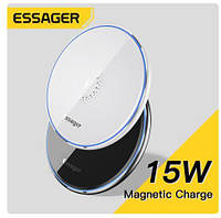 Быстрая беспроводная зарядка 15W + кабель 1 метр Essager 15W Magnetic Wireless Charger ESSAGER Белая Essage