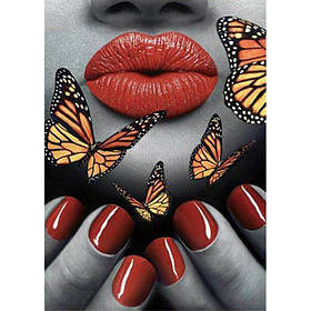 Алмазна мозаїка Поцілунок метелика без рамки розміром 30х40см, в кор. 30*7*2см, ТМ Strateg, Україна