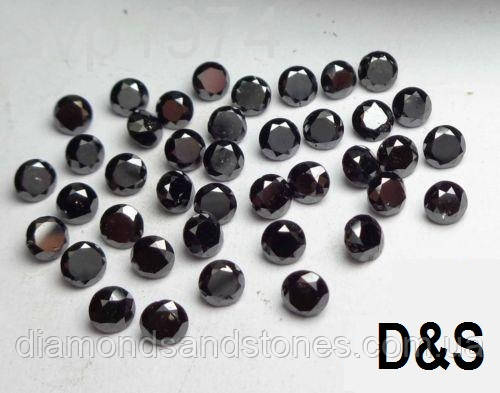 чорні діаманти круглі 1мм фото вживу