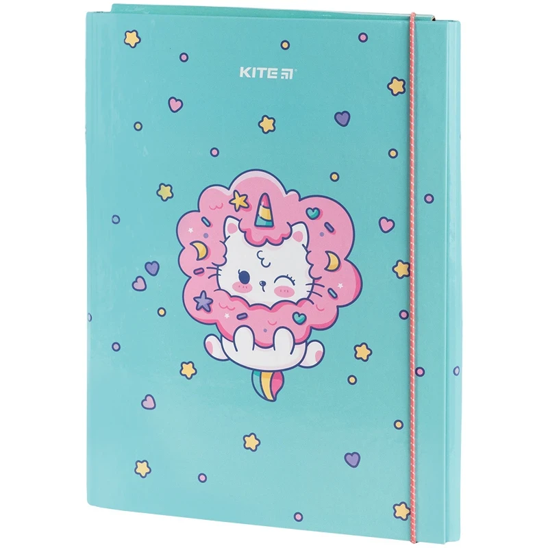 Папка для трудового навчання Kite Rainbow Catcorn K23-213-01, А4, фото 1