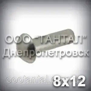 Заклепка Ø8х12 сталева ГОСТ 10299-80, DIN 660, ISO 1051 з напівкруглою головкою
