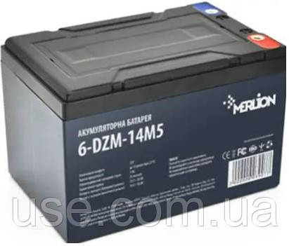 Акумулятор електровелосипедний 12 V, В, Вольт, 14 ah, ампер годин, АН, DZM, 6-DZM-14, тяговий