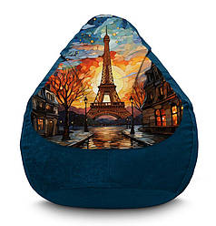 Крісло мішок «Eiffle Tower mosaic art» Флок