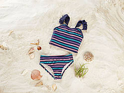 Дитячий окремий купальник Lupilu на дівчинку, топ + плавки, смужки, р.86-92, 12-24 міс.