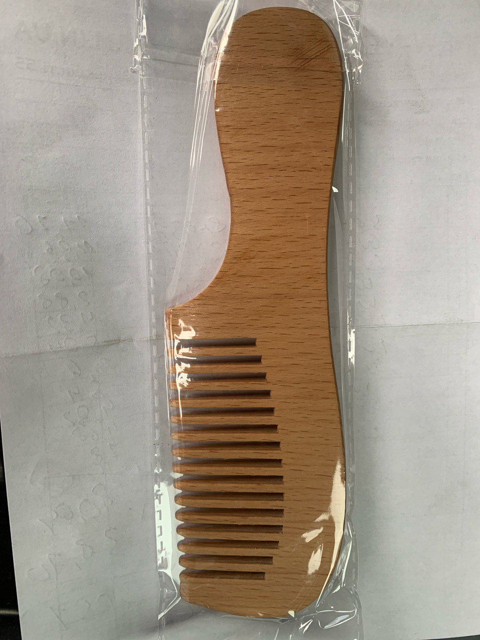Дерев'яний гребінець із ручкою, 170 мм