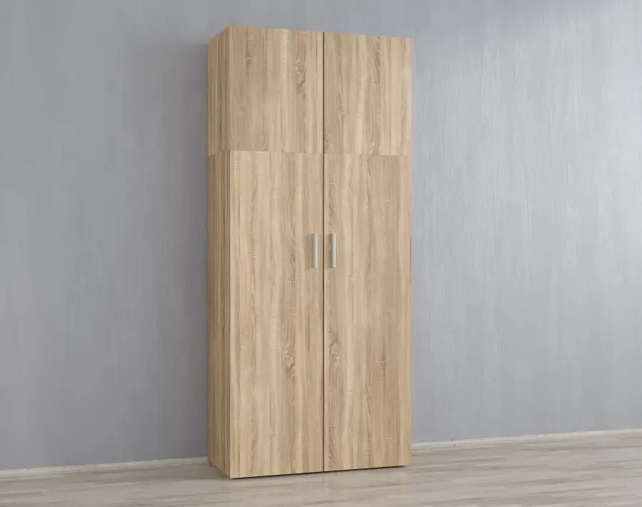 Шафа розпашна з полицями для прибирального інвентарю, пенал у ванну, шафка у ванну SV-MEBLI  Дуб Сонома