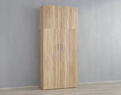 Шафа розпашна з полицями для прибирального інвентарю, пенал у ванну, шафка у ванну SV-MEBLI Дуб Сонома, фото 1