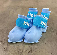 Резиновые сапоги для собак Дельфинчики, голубые