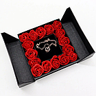 Подарунковий набір з 16 червоних троянд і кулоном з проекцією "I love you" / Подарунковий набір на 8 березня, фото 8