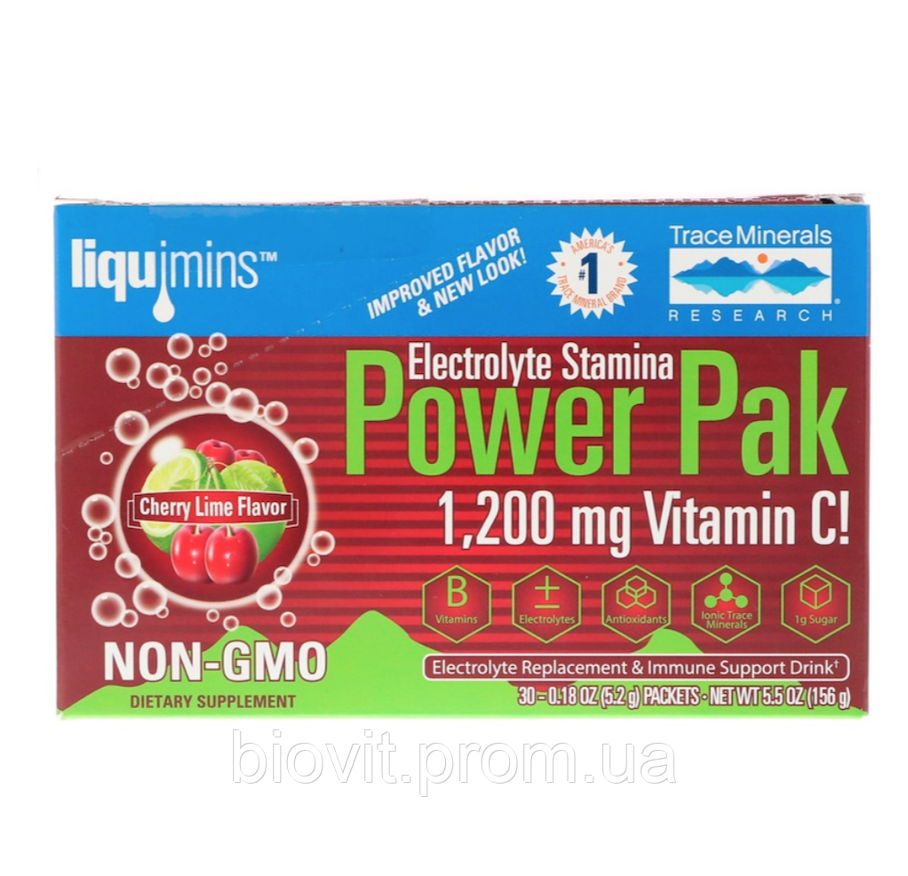 Электролиты (Electrolyte Stamina Power Pak) 30 пакетиков со вкусом ягод асаи - фото 4 - id-p2122243946