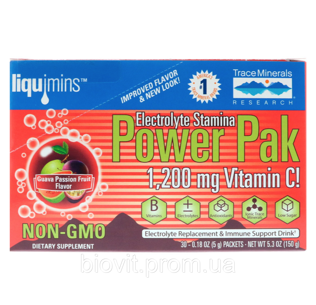 Электролиты (Electrolyte Stamina Power Pak) 30 пакетиков со вкусом ягод асаи - фото 6 - id-p2122243946