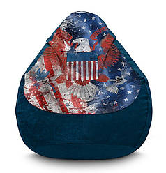 Крісло мішок «Flag and emblem USA» Флок