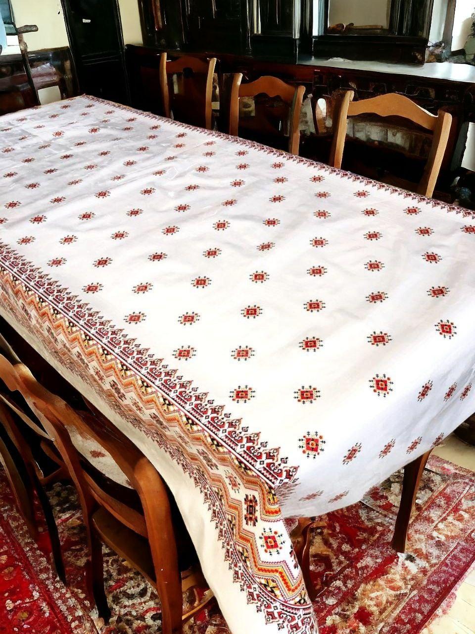 Скатертина Клейонка силікон на метраж "Вишиванка" відріз від 1 метра, фото 1