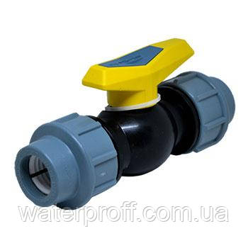 Кран кульовий 63 затискний Santehplast