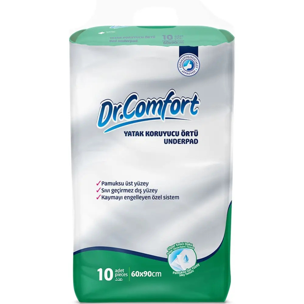 Пелюшки Dr Comfort 60х90 см 10 шт що вбираючи одноразові пелюшки для новонароджених дитячі пелюшки