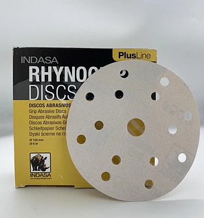 Абразивні круги INDASA PLUS LINE d=150 мм/ 15 отв. P80-P1000 (уп.-50 шт.), P80, фото 1