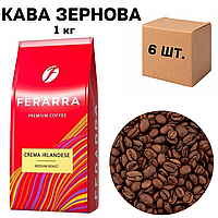 Ящик кави в зернах Ferarra Caffe Crema Irlandese 1 кг (в ящику 6 шт)