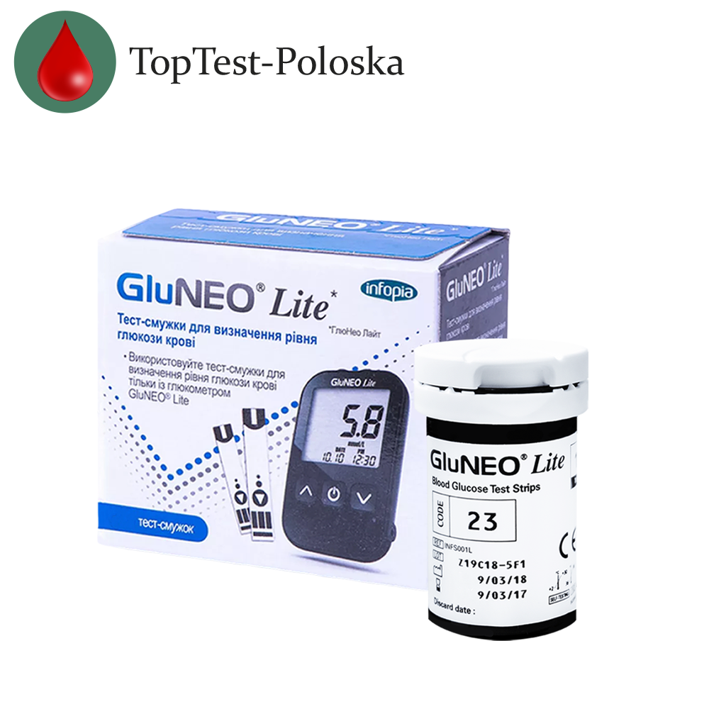 Тест смужки GluNeo Lite 25 штук