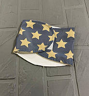 Трусы-бандаж для собак кобелей на липучке с белыми звездами, голубой