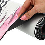 Замшевий двошаровий килимок для йоги з принтом Чакри 183x61x0.3 см Record FI-5662-25, фото 6