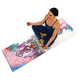 Замшевий двошаровий килимок для йоги з принтом Чакри 183x61x0.3 см Record FI-5662-25, фото 7