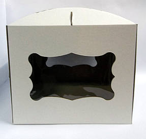 Картонна коробка для торта "З вікном 30*30*25 см"