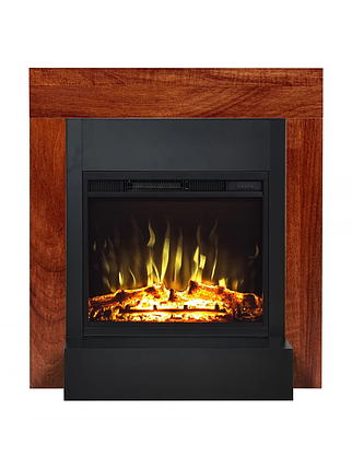 Декоративний електричний камін обігрівач з порталом, камінокомплект для дому Aflamo SIMPLE Горіх + LED 60 3D, 90 см, фото 1