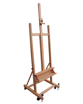 Мольберт студійний підлоговий для полотен середніх і великих розмірів Максимальна висота 253см. Полотно до 132см.