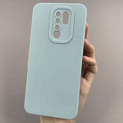 Чохол для Xiaomi Redmi 9 чохол однотонний із захистом камери на телефон сяомі редмі 9 блакитний s2l, фото 1