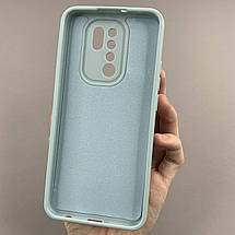 Чохол для Xiaomi Redmi 9 чохол однотонний із захистом камери на телефон сяомі редмі 9 блакитний s2l, фото 3