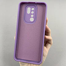 Чохол для Xiaomi Redmi 9 чохол однотонний із захистом камери на телефон сяомі редмі 9 фіолетовий s2l, фото 3