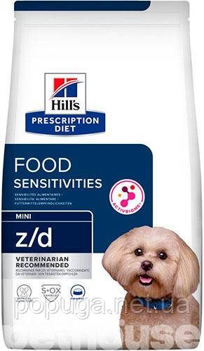Hill'sDiet Canine z/d Mini Food Sensitivities корм для собак міні порід із чутливим травленням 1кг