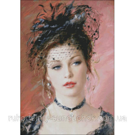Набір для вишивання хрестиком ТМ Фантазія Портрет Дама з вуаллю 200/77, фото 1