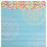 Замшевий двошаровий килимок для йоги з принтом Квітка Сакури 183x61x0.3 см Record FI-5662-31, фото 4