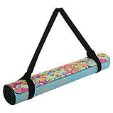 Замшевий двошаровий килимок для йоги з принтом Квітка Сакури 183x61x0.3 см Record FI-5662-31, фото 7