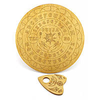 Спиритическая Доска Уиджи (Ouija) круглая, покрытая льняным маслом с пчелиным воском (диаметр 36,5см)