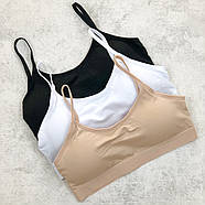 Топ жіночий на тонких бретелях (модал) Berrak Туреччина XS/S, Бежевий, фото 2