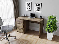 Письменный стол с тумбой слева на три выдвижных ящика без ручек из ЛДСП Аликанте 120х76х60 см