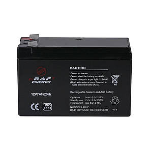 Акумуляторна батарея 12В 7Аг Kraft 12V7Ah/20Hr F2 AGM свинцево-кислотна (44-00046), фото 4